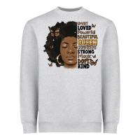 Heather Grey afro woman smart loved powerful Heavyweight Sweatshirt - MaliasSmallBusiness