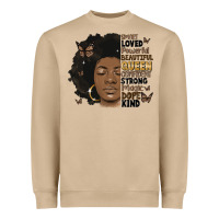 Mushroom afro woman smart loved powerful Heavyweight Sweatshirt - MaliasSmallBusiness
