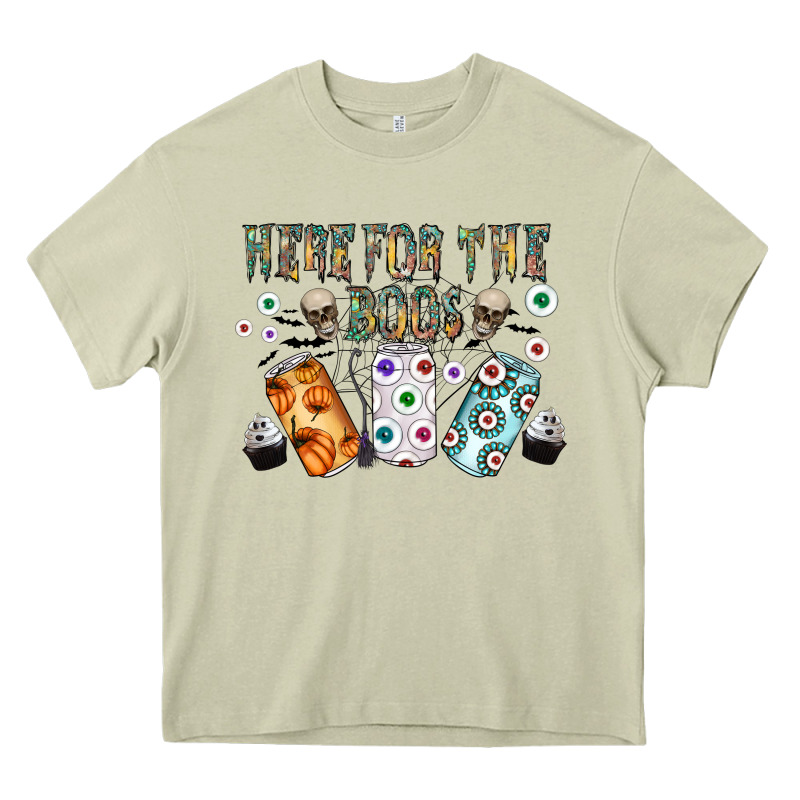 Here For The Boos Heavy Core Tee by CowhideDigitalArt | Teevron