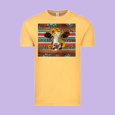 Western Sunflowers Gemstone Heifer Vintage Tee Designed By Jasminsmagicworld
