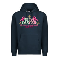 Navy Heal Cancer Luke 1:37 cross Cancer Awareness Premium Hoodie - HowdyJamesFarm