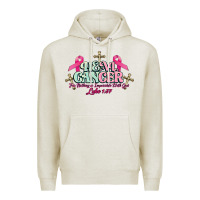 Oatmeal Heather Heal Cancer Luke 1:37 cross Cancer Awareness Premium Hoodie - HowdyJamesFarm