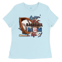 Baby Blue livin' that baseball mom life Ladies Tee - Zillion Design Studio