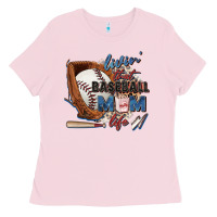 Bubblegum Pink livin' that baseball mom life Ladies Tee - Zillion Design Studio