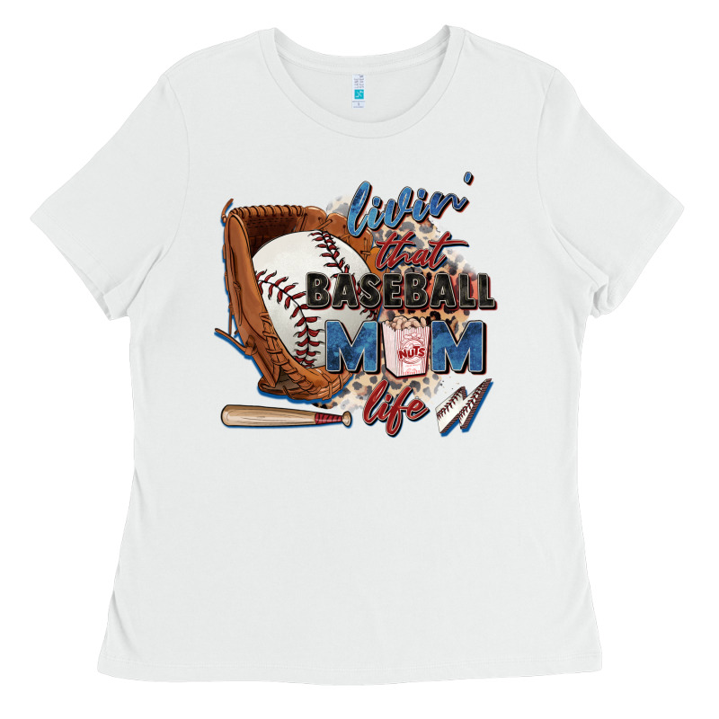 Livin' That Baseball Mom Life Ladies Tee by Zillion Design Studio | Teevron