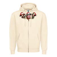 Sandshell christmas holstein cows Zipper Hoodie - LillyAllenDesigns