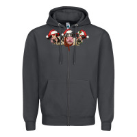Smoke christmas holstein cows Zipper Hoodie - LillyAllenDesigns