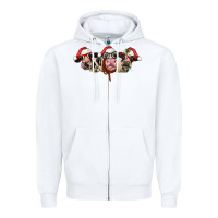 White christmas holstein cows Zipper Hoodie - LillyAllenDesigns