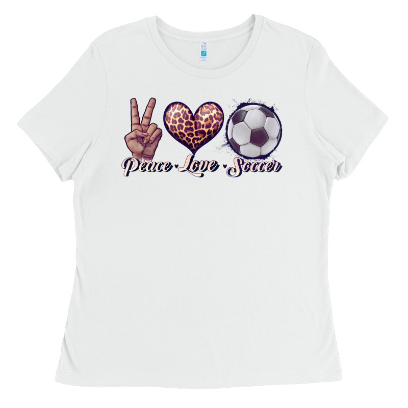 Peace Love Soccer Ladies Tee by JahusDesignShop | Teevron