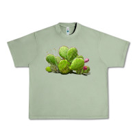 Oil Green desert prickly pear cactus Urban Heavy Tee - LillyAllenDesigns