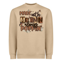 Made With Melanin Always Poppin Heavyweight Sweatshirt | Teevron