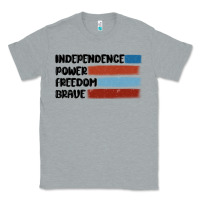 Heather Grey indepence power freedom brave Classic Tee - MaliasSmallBusiness
