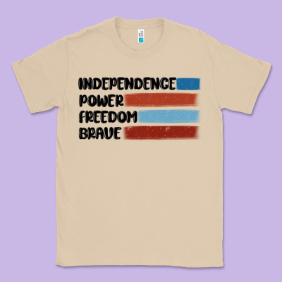 Indepence Power Freedom Brave Classic Tee Designed By Maliassmallbusiness