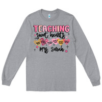 Heather Grey teaching sweet hearts Long Sleeve Tee - MaliasSmallBusiness