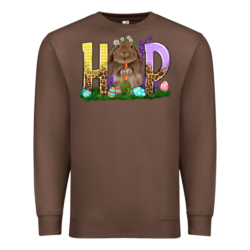Hop Rabbit Premium Sweatshirt by NancyCooperArtShop | Teevron