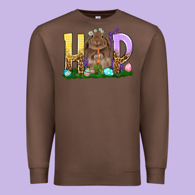 Hop Rabbit Premium Sweatshirt Designed By Nancycooperartshop