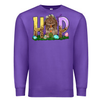 Purple Hop rabbit Premium Sweatshirt - NancyCooperArtShop