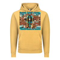 Vintage Mustard gemstone and cross with cowhide Vintage Hoodie - Artiststas
