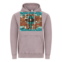 Gemstone And Cross With Cowhide Vintage Hoodie | Teevron