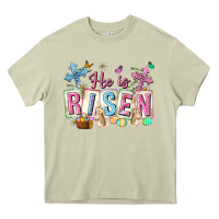Mossy he is risen easter with flowers Heavy Core Tee - Neo Western