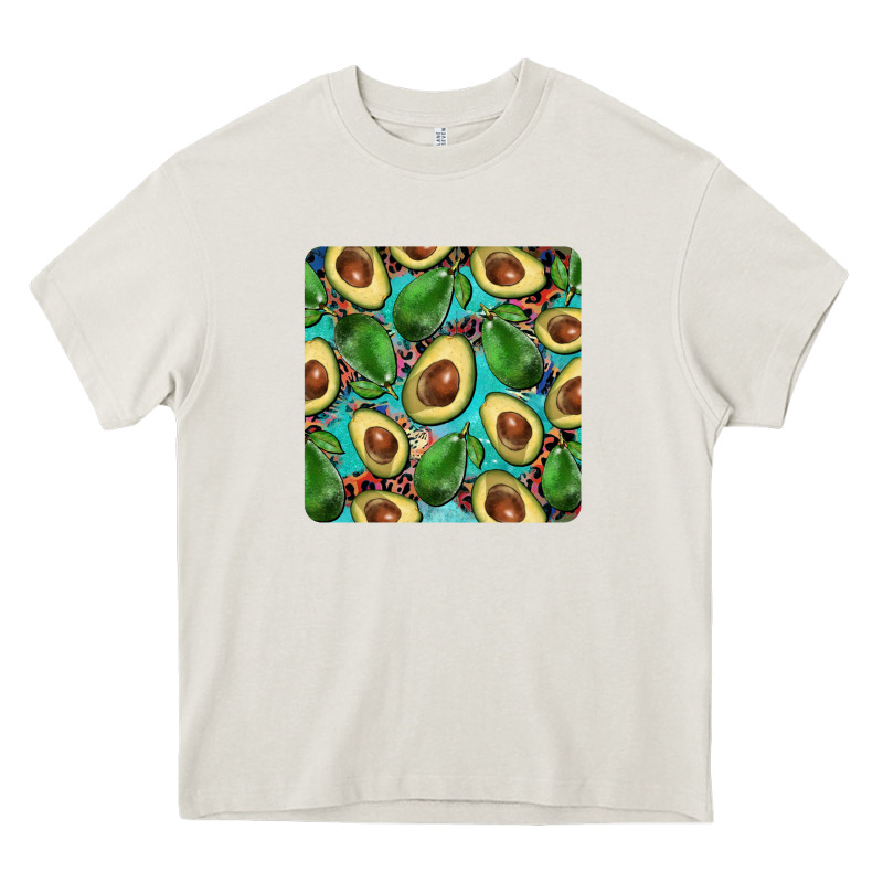 Avacado With Turquoise And Leopard Background Mug Coaster Heavy Core Tee by BarkalooDesign | Teevron