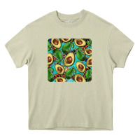Mossy avacado with turquoise and leopard background mug coaster Heavy Core Tee - BarkalooDesign