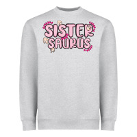 Heather Grey sister saurus Heavyweight Sweatshirt - MaliasSmallBusiness