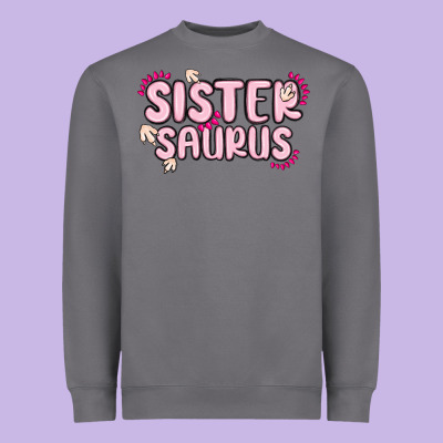 Sister Saurus Heavyweight Sweatshirt Designed By Maliassmallbusiness
