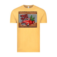 Vintage Mustard merry Christmas truck Vintage Tee - Jasminsmagicworld