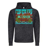 Vintage Black blessed annd cactus with gemstone tumbler Vintage Hoodie - Artiststas