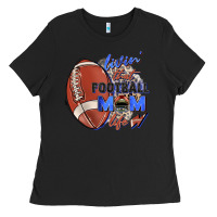 Black livin' that football mom life Ladies Tee - Zillion Design Studio