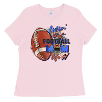 Bubblegum Pink livin' that football mom life Ladies Tee - Zillion Design Studio