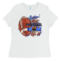 White livin' that football mom life Ladies Tee - Zillion Design Studio