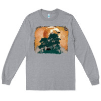 Heather Grey wilderness leopard Long Sleeve Tee - MaliasSmallBusiness