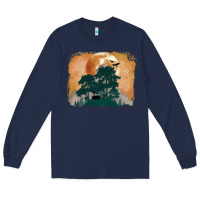 Navy wilderness leopard Long Sleeve Tee - MaliasSmallBusiness