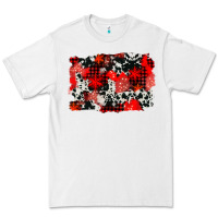 White western red cowhide winter background Premium Tee - AdoDesignShop