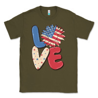 Army Green love 4th of july Classic Tee - MaliasSmallBusiness