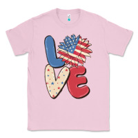 Bubblegum Pink love 4th of july Classic Tee - MaliasSmallBusiness