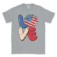 Heather Grey love 4th of july Classic Tee - MaliasSmallBusiness