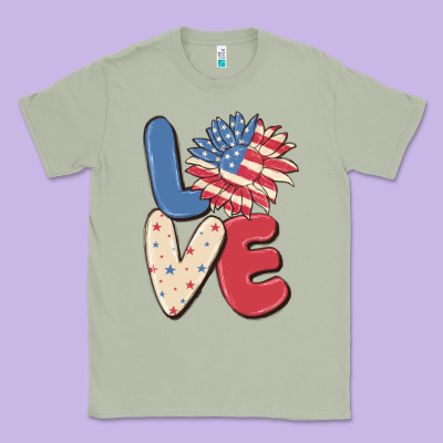 Love 4th Of July Classic Tee Designed By Maliassmallbusiness