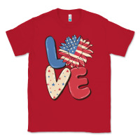 Red love 4th of july Classic Tee - MaliasSmallBusiness