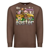Chestnut Happy Easter truck with farm animals Premium Sweatshirt - NancyCooperArtShop
