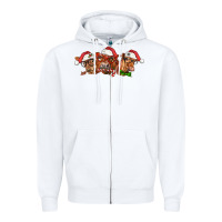 White christmas red angus cows Zipper Hoodie - LillyAllenDesigns