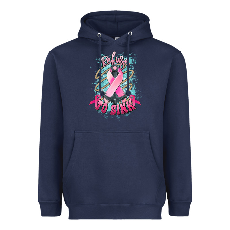 Refuse To Sink Cancer Anchor Heavyweight Hoodie by NancyCooperArtShop | Teevron