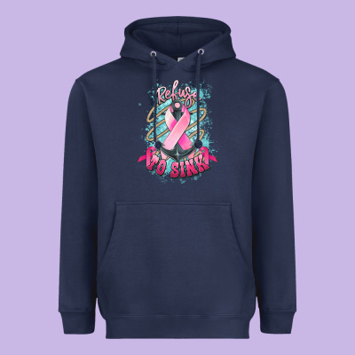 Refuse To Sink Cancer Anchor Heavyweight Hoodie Designed By Nancycooperartshop