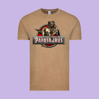 Papasaurus T-rex Vintage Tee Designed By Lillyallendesigns
