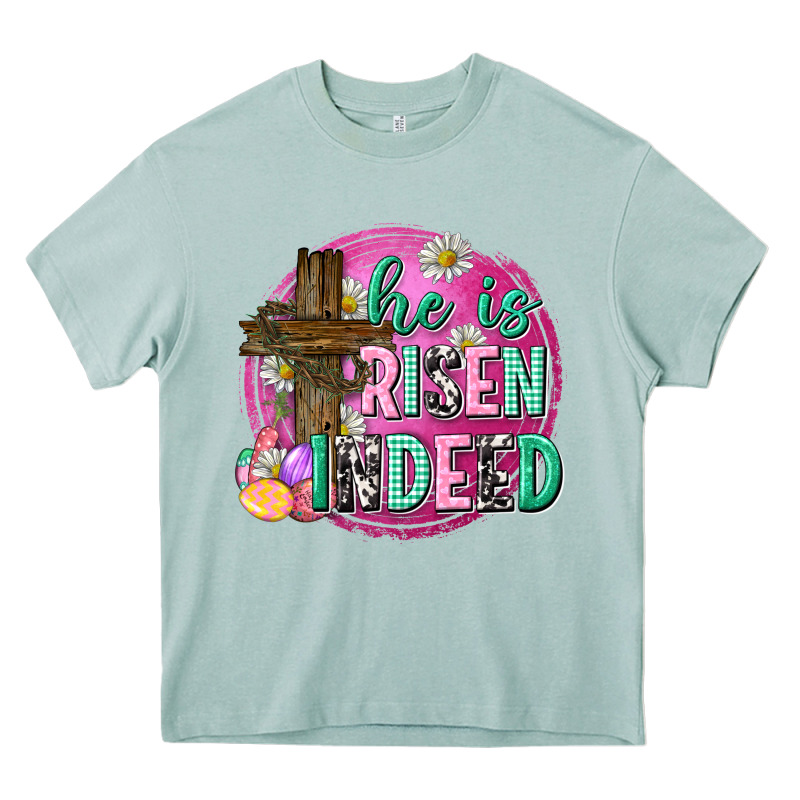 He Is Risen Indeed Easter Heavy Core Tee by Neo Western | Teevron