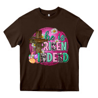 Chocolate Brown he is risen indeed easter Heavy Core Tee - Neo Western