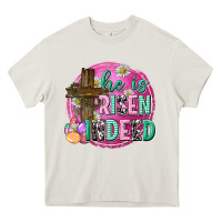 Cream he is risen indeed easter Heavy Core Tee - Neo Western