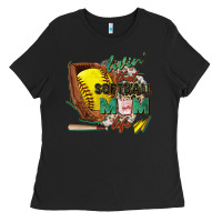 Black livin' that softball mom life Ladies Tee - Zillion Design Studio